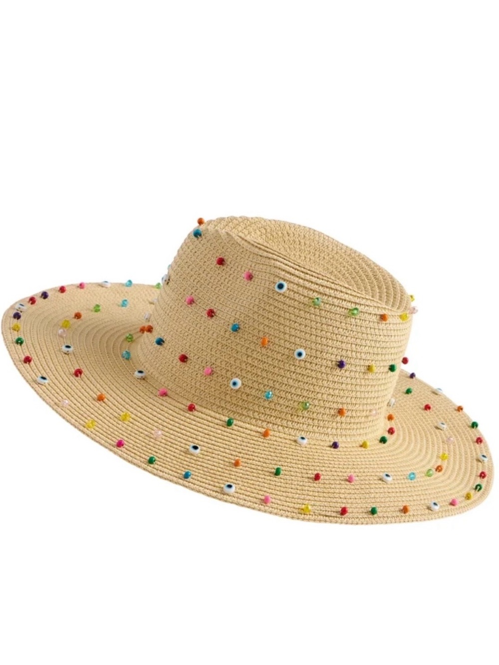 Shiraleah Fiesta Beaded Wide Brim Hat NWT